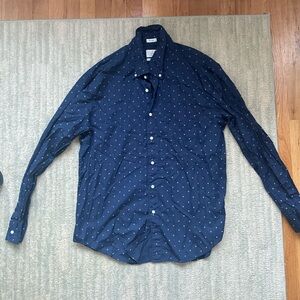 J. Crew Navy Relaxed Fit Dress Shirt